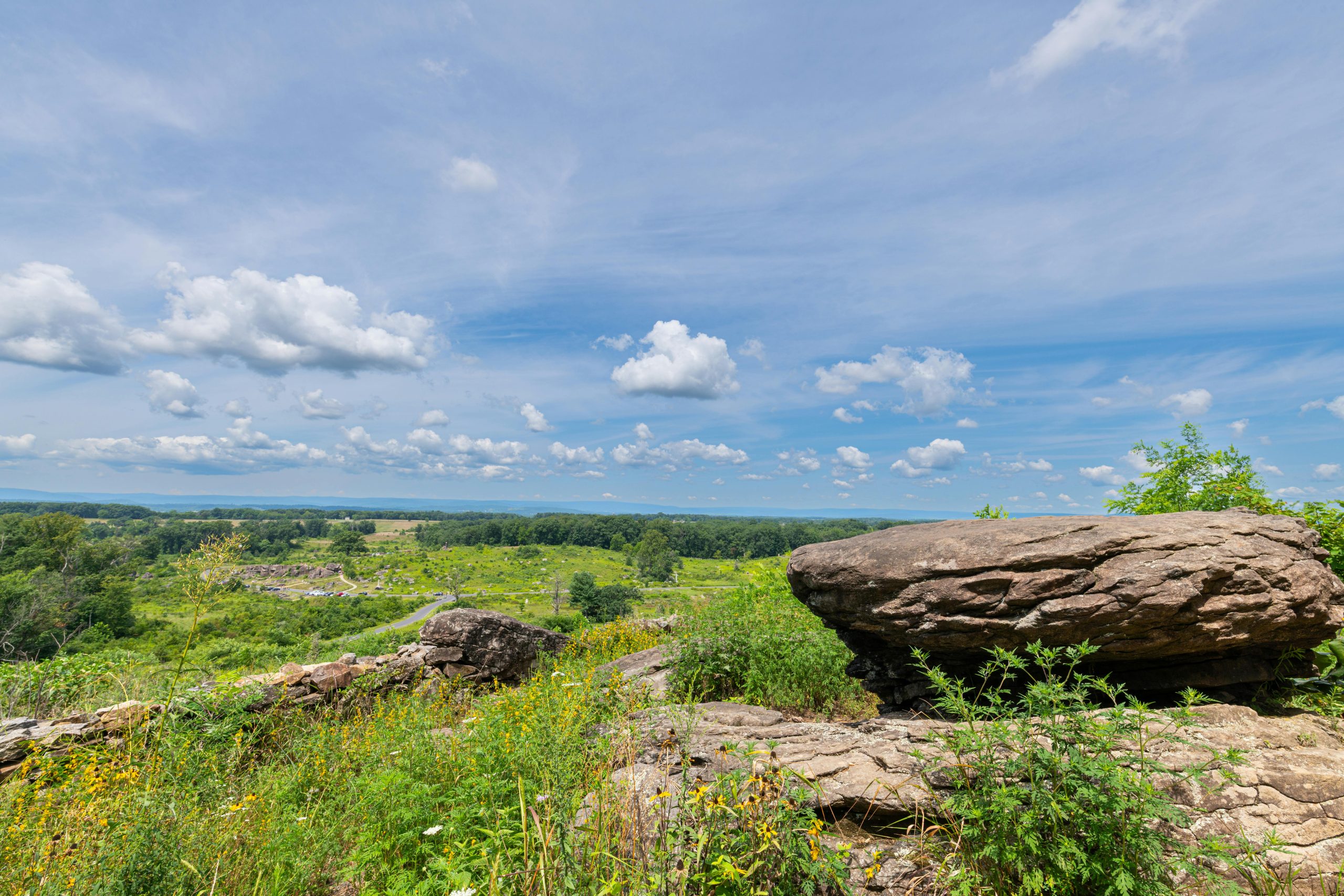 Scenic View of Gettysburg Battlefield Landscape