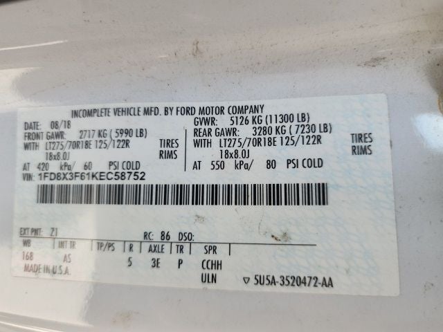 2019 Ford F-350SD XL 168 WB